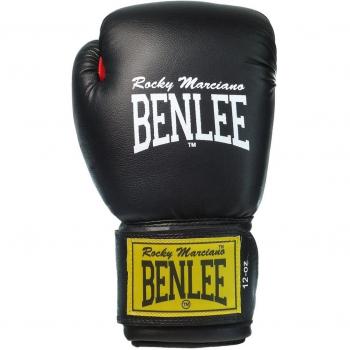 Benlee Rocky Marciano Leather Boxing Gloves Fighter - Black/Red, 10oz