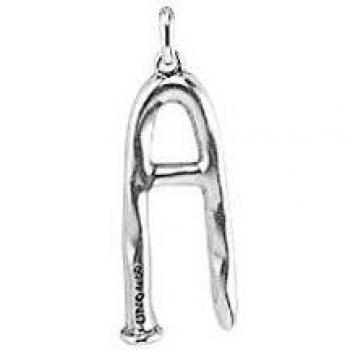 UNOde50 Silver Plated Alphabet A Pendant Charm