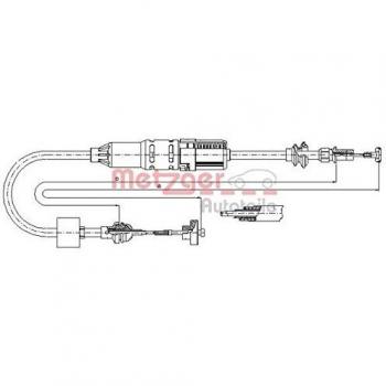 Cable de embrague Metzger 10.3442 para VW Polo III (6N1) con ajuste automático