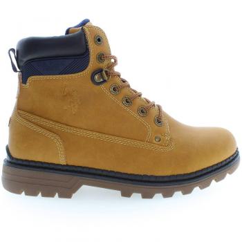 U.S. Polo Assn. Beige Polyester Lace-up High Boot for Men - Size 11 US (EU44) with Contrasting Details