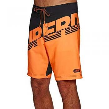 Superdry - Bañador - para Hombre Negro Black Havana Orange 50