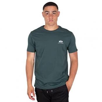 Alpha Industries Men's Basic Small Logo T-Shirt - Vintage Green - Sizes S to XXL