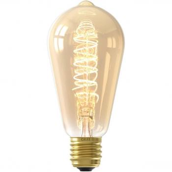 Bombilla LED regulable Calex E27 ST64 3,8W filamento LED Flex 821 oro dim