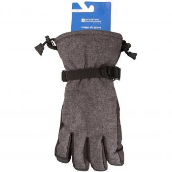 Mountain Warehouse Lodge Guantes del esquí de Mens de la casa de Campo - Trapo de la Nariz, Mittens Ligeros, Aislamiento del llenador de Microfibre, apretón Mejorado Gris Oscuro XL