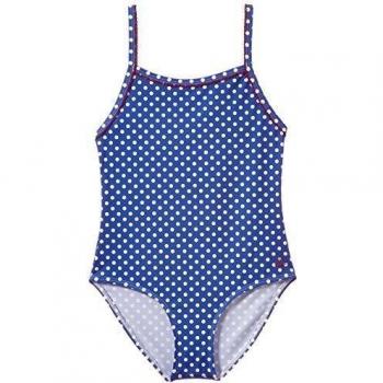 Petit Bateau 1288541100 - Bañador con cuello redondo para niñas, color blue
