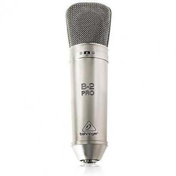 Behringer B-2 PRO Micrófono De Condensador De Estudio De Diafragma Doble Grande, Color Dorado