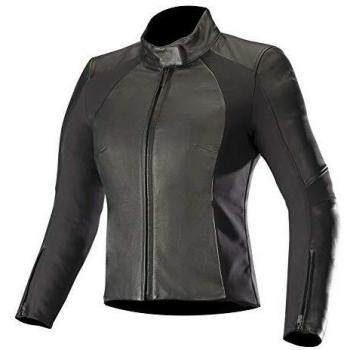 Alpinestars Women's Stella Vika V2 Black Leather Motorcycle Jacket Size 42