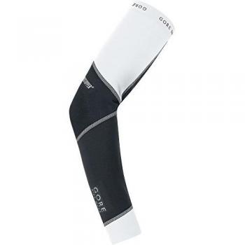 Gore Bike Wear Universal Windstopper - Manguitos unisex, color negro / blanco, talla M