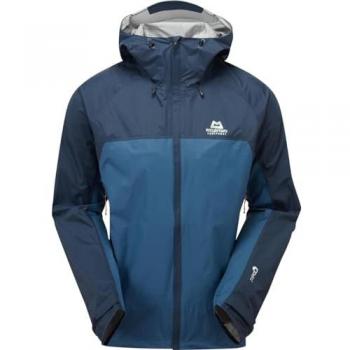 Mountain Equipment Zeno Men's Hardshell Jacket - Lightweight Packable, Color Blocked Blue, Size Medium