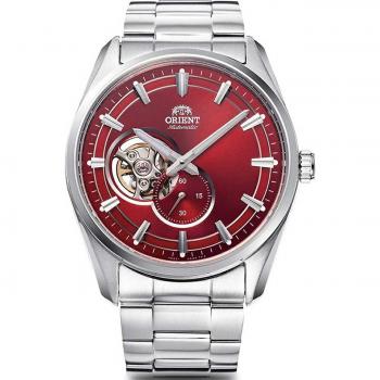 Reloj Orient Open Heart Automatic RA-AR0010R10B para hombre, de acero inoxidable, con esfera abierta en rojo y mecanismo automático