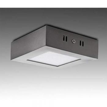 Greenice | Plafón LED 6W 430Lm 6000ºK Cuadrado Niquel Satinado 50.000H [GL-PL-SM6SN-CW]