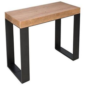 Consola Extensible 90x40/190 cm Tecno Small Estructura Antracita Abeto Tinto