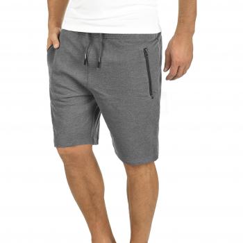 Pantalones Cortos de Sudadera ¡Solid! SDTaras, Hombre, Talla XL, Color Gris Moteado, Mezcla de Algodón y Poliéster, Ajuste Regular, con Cintura Ajustable y