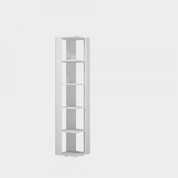 Estantería Librería Isotta Blanca de Tablero Aglomerado de Melamina - 34x34x161 cm