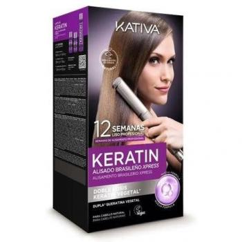 Kativa Vegan Brazilian Hair Straightening Kit with Double Keratin 225ml