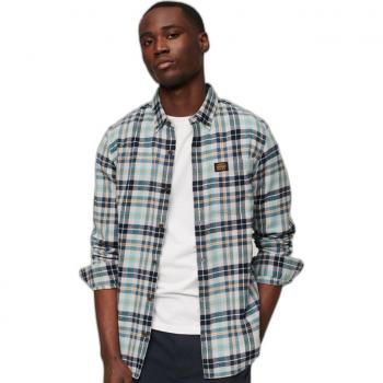 Superdry Organic Cotton Long-Sleeved Lumberjack Shirt in Light Grey, XL
