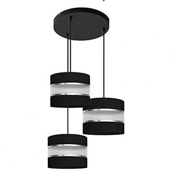Lámpara Colgante de Techo Helen Cluster 35cm Negra y Plata