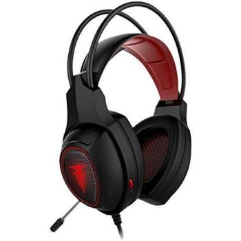 Casco Gaming FRODI Negro/Rojo - Son Estéreo 2.0 con Micrófono Orientable para PC/PS4/Xbox One/Nintendo Switch/Smartphone/Tableta