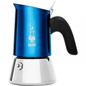 Bialetti Venus Cafetera italiana 2 tazas Azul, Acero inoxidable