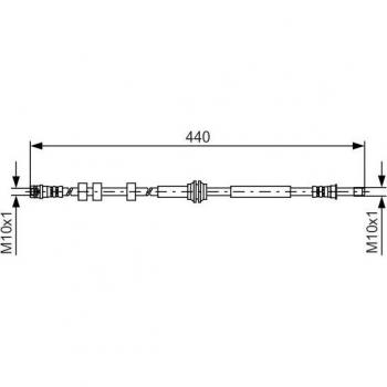 Latiguillo de freno BOSCH 1 987 481 430, tipo de producto: latiguillo de freno, características: fabricado por BOSCH, número de referencia 1 987 481 430