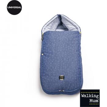 Walking Mum  - Saco universal  denim baby para cuco y grupo 0 matrix azul