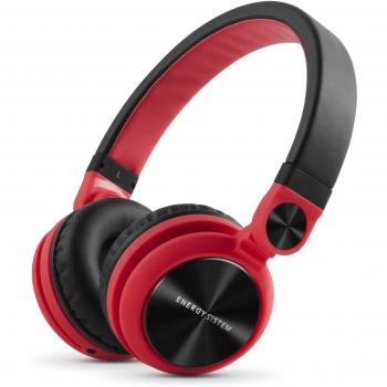 Auriculares Energy Sistem DJ2 Rojo con Micrófono y Conector de 3.5mm, Diadema Ajustable y Cable Extraíble