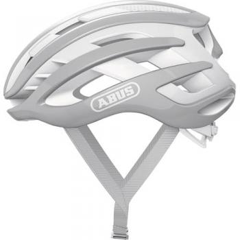 Casco de ciclismo Abus AirBreaker gris blanco, talla L, alta gama para ciclismo profesional, unisex