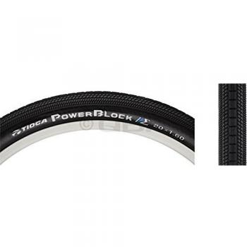 TIOGA BMX Powerblock neumático para BMX Unisex, Negro