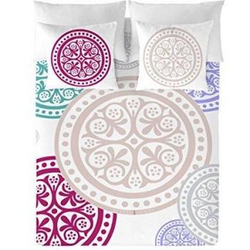 Devota & Lomba Medallones Funda Nórdica, Algodón, Multicolor, cama 180 cm