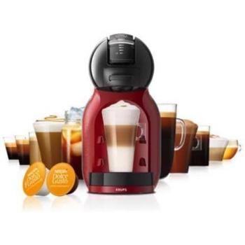 Cafetera de cápsulas Krups Dolce Gusto Mini Me YY5219FD, 15 bares, 1500W, capacidad 0.8L, color negro y rojo