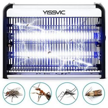 YISSVIC Lámpara Antimosquitos Eléctrico Lámpara Mata Insectos Eléctrico 20W con Luz UV para Mosquitos, Polillas, Zancudos, Moscas, y Más Insectos