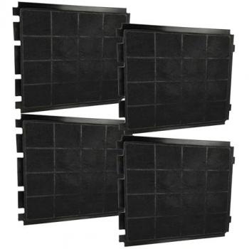 4x Filtro de Carbón Activado Compatible con Campanas Extractoras Airforce New Moon 883184, Seppio 875760 F164, WH72 F133 y SOSPESA1 - Vhbw