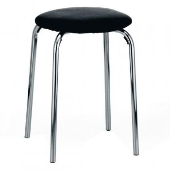 Kela simeón taburete, de metal, plata/negro