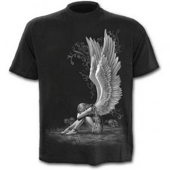 Spiral Gothic Enslaved Angel T-Shirt for Men - Black - Sizes M to XXL