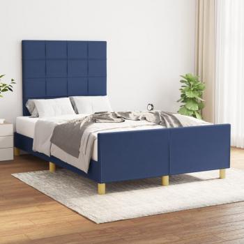 Cabecero de cama de tela azul 120x190 cm
