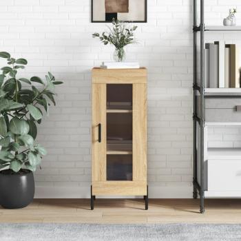 Aparador de madera de ingeniería y contrachapada color roble Sonoma 34,5x34x90 cm Mueble de Almacenaje para salón, Buffet, Armario Auxiliar y Armario de Almacenamiento
