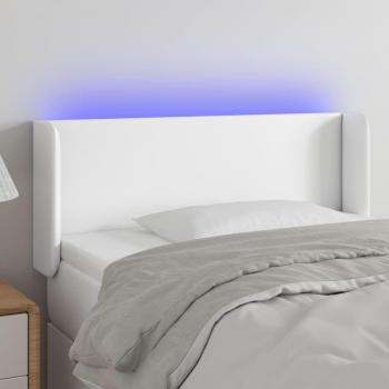 Cabecero LED blanco de 103x16x78/88 cm en cuero sintético Vidaxl