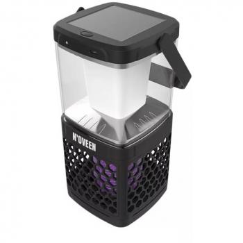 Insecticida Solar de Noveen con Lámpara IKN 895 2 en 1 y Repelente Eléctrico de Insectos - Trampa para Moscas Portátil con Fuente de Alimentación