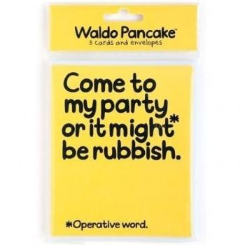 Waldo Pancake invitaciones/anuncios venir a mi fiesta