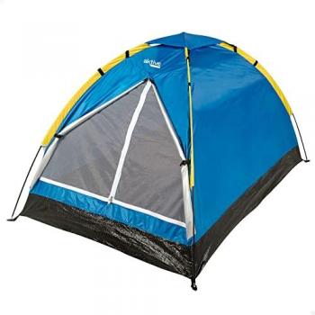 Tienda de campaña Dome Aktive para 2 personas, dimensiones 200x120x100 cm, color azul y multicolor