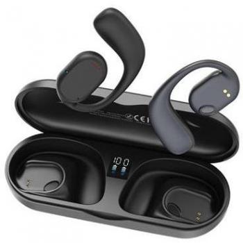 AURICULARES TWS X25 | PANTALLA DIGITAL + CONDUCCIÓN DE AIRE | NEGROS XO