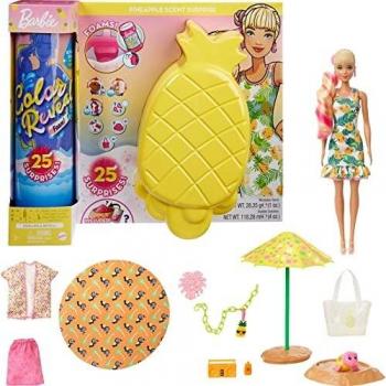 Muñeca Barbie Color Reveal Piña con Vestido y Accesorios GTN17