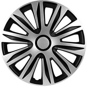 Juego de Tapacubos Nardo 15 pulgadas Plata/Negro
