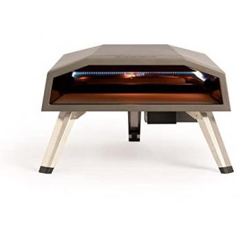 Horno de gas portátil para pizzas PIZZA MAKER PRO - Acero inoxidable, piedra refractaria, temperatura máxima 500°C, sistema de seguridad Flame Out y patas plegables