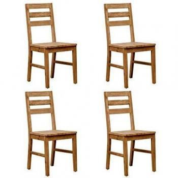 vidaXL Dining Chairs 4 pcs Solid Acacia Wood