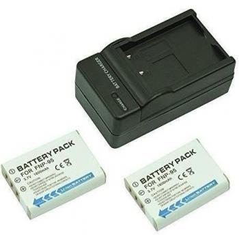 mondpalast@ 2X Reemplazo batería Li-ion type NP-95 NP95 FNP-95 FNP95 1800mah + cargador para Fujifilm Finepix X30 X-S1 X100 X100T X100S F31, F31 fd, F31fd F30, F30 Zoom Real 3D W1 / RICOH DB-90, GXR, GXR Mount A12, GXR P10