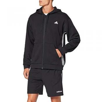adidas M Mh 3s FZ Sudadera, Hombre, Black/White, S