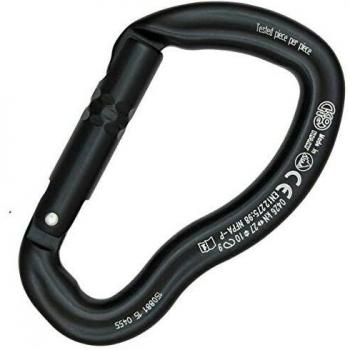 Desconocido Kong Ergo Straight Gate Black, Mosquetón de aleación Ligera/Palanca Recta, Negro