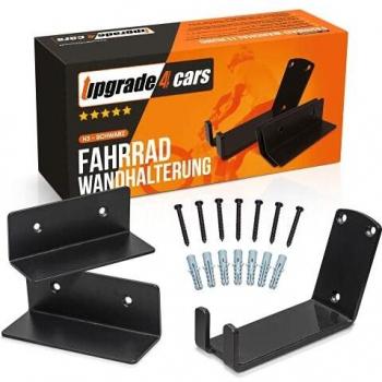 Upgrade4cars Soporte Bicicletas Pared Pedal | Colgador Bici Horizontal Negro | Soportes para Colgador Bicicleta | Accesorios Bicis