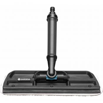Cepillo de lavado Gardena Cleansystem Limpiacristales con Conductor de Agua, paño de Microfibra y Borde rascador, apto para Superficies pequeñas y Grandes, acoplable a Manguera